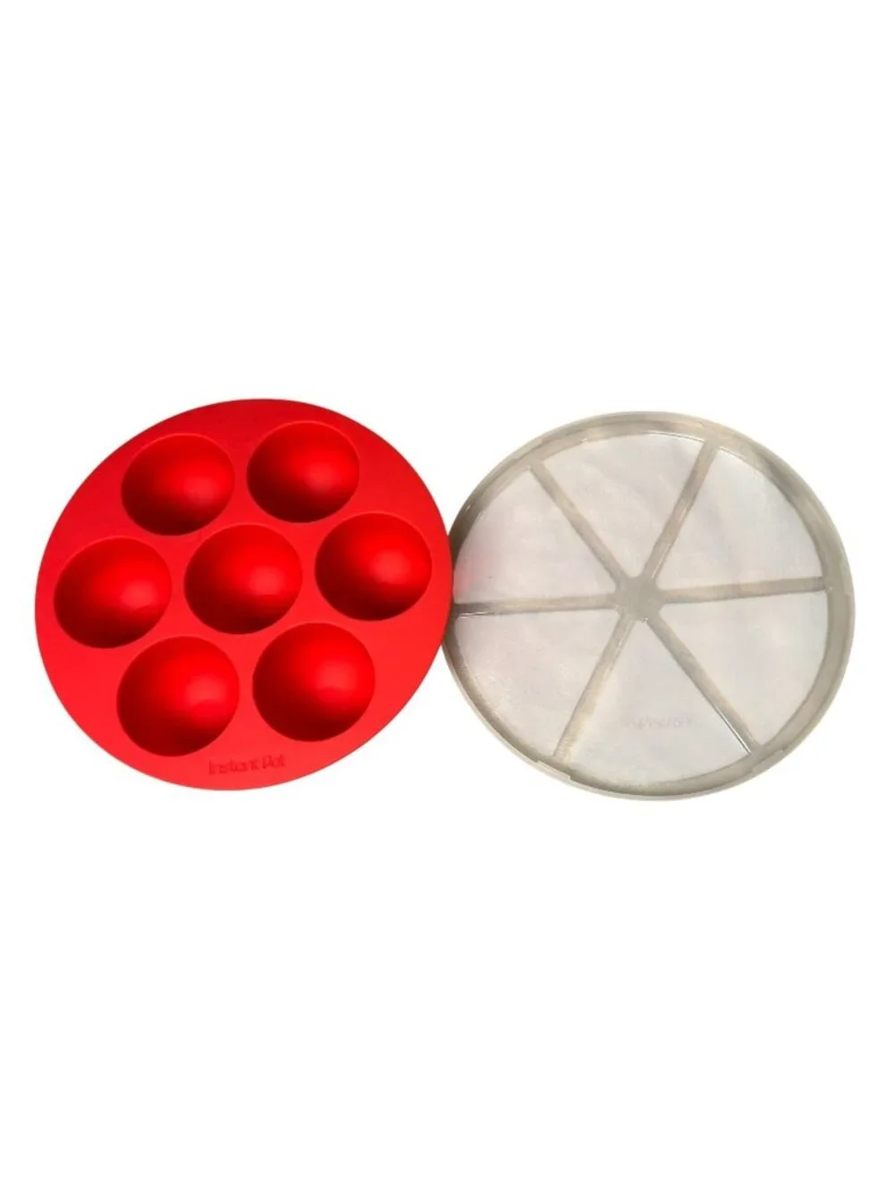 Instant Pot Silicone Egg Bites Mold With Lid Red BPA-Free Dishwasher Safe